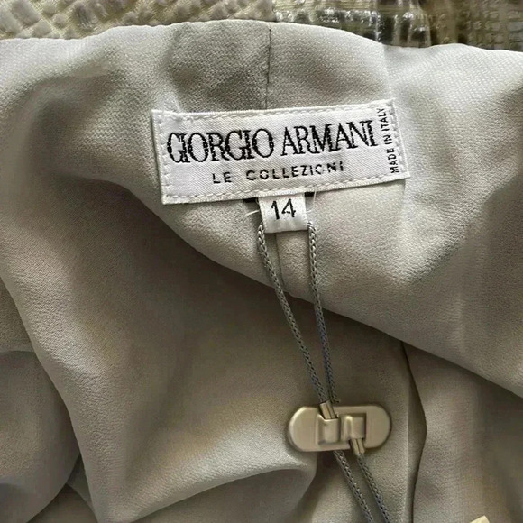 Giorgio Armani 3/4-Sleeve Textured  Jacket 14 - Picture 2 of 6